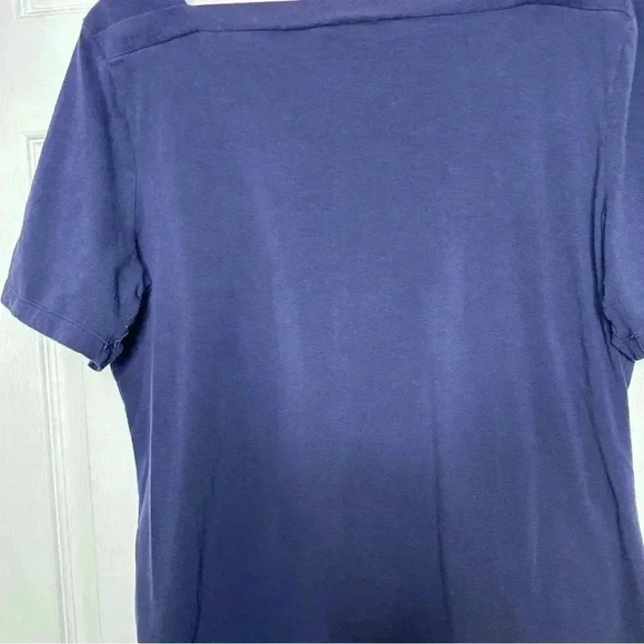 Tommy Hilfiger T-Shirt Square Neck Blue Size Extra Large - Picture 13 of 16
